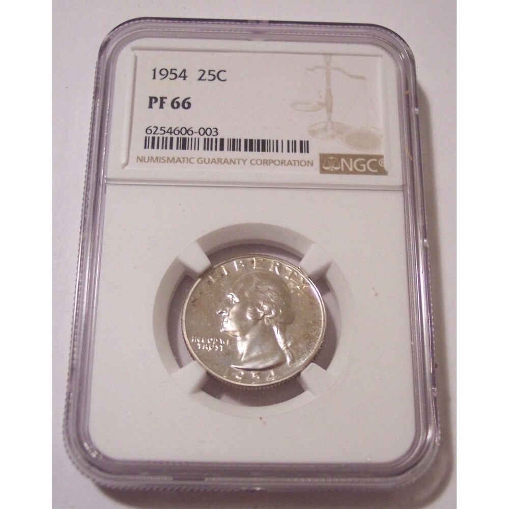 1954 Washington Quarter Proof PF66 NGC Toning